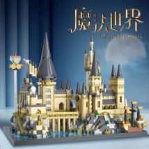 Micro M2050 Magie Welt Mittelalterlichen Harrypottor Schloss Moc Gebäude Ziegel Modell Montage Hogwarts Blöcke Spielzeug Für Kinder Geschenke