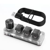 3 Tasten 1 Knopf/4 Tasten Programmierung Makro benutzer definierte Knopf Tastatur RGB verdrahtet USB