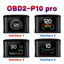 AD P10-Pro Head Up Display Diagnosetool OBD Smart Digital Meter für HUD Tachometer Temperatur RPM Kilometerstand Messgerät Übergeschwindigkeit