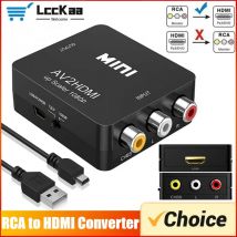 Convertitore da RCA a HDMI con cavo USB Adattatore da AV a HDMI 1080P AV2HDMI AV/CVSB a HDMI Switch da AV a HDMI Adattatore HD-MI