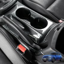 For Kia Soul 2020-2025 Carbon Fiber Handbrake Center Console Water Cup Holder Trim Cover Interior Parts LHD