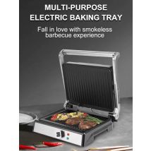 PBOBP Electric Grill Machine BBQ Meat Roast Grill DIY Non-stick Pan Steak Sausage Barbecue Machine