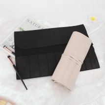 Roll Up Makeup Brush Holder, Makeup Brush Organizer, Travel Makeup Brushes Bag Cosmetic Bags Pouch For Women Eyebrow Brushes