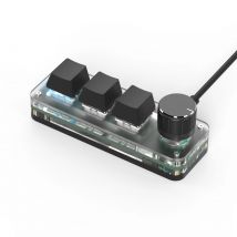 Macropad Tastiera di programmazione macro RGB Mini Hot Swap Gaming Manopola personalizzata Tastiere Interruttore rosso Manopola a 3 tasti per Photoshop Multimedia