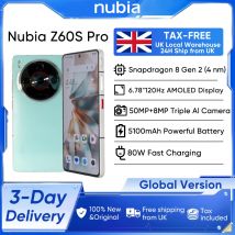 Nubia Z60S Pro Global Version 5G Smartphone Snapdragon 8 Gen 2 MyOS 14.0 120Hz 6.78-inch AMOLED Screen 50M+50M+8M 5100mAh NFC