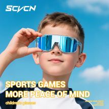 SCVCN Kinder-Sonnenbrille Outdoor-Sportbrille UV400 für Jungen und Mädchen Skateboard Fahrrad Lauf-Sonnenbrille