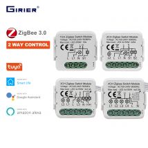 GIRIER Tuya ZigBee 3.0 Moduł włącznika światła, inteligentny wyłącznik DIY 1 2 3 4 Gang obsługuje