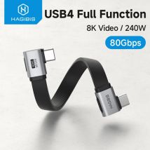 Hagibis Cavo da USB C a USB C corto Cavo di ricarica rapido di tipo C ad angolo retto di 90 gradi a forma di L per iPhone 17 Switch portatile Samsung