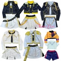 Conjunto de disfraz de Anime KPDH KDPop para niños Zoey Rumi Mira Cosplay Huntrix vestido elegante dorado para niñas para fiesta de cumpleaños Halloween Navidad