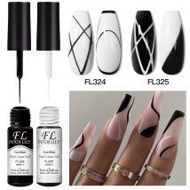 1/2pcs Nail Liner Gel Polish Kit Nero Bianco Oro Argento Forniture per unghie fai da te Unghie francesi Design UV/LED Disegno Pittura Gel Colla