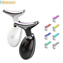 7 Color EMS Neck Beauty Device Face Lifting Massager Double Chin Remover Anti Wrinkle LED Photon Skin Tightening Facial Massager