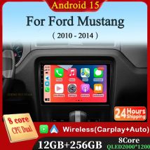 Android 15 Carplay Auto Car Radio For Ford Mustang 2010 2011 2012 2013 2014 Multimedia GPS Navi WIFI+4G Player Stereo 360 Camera
