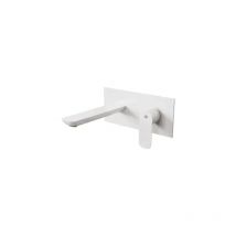 GME Cassio Grifo de lavabo empotrable fabricado con latón con un acabado en blanco 3048BL