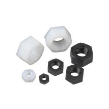 Black White Nylon Hex Nuts M2 M2.5 M3 M4 M5 M6 M8 M10 M12 Plastic Hexagon Nut Insulating Fastener for DIY Electronics 3D Printer