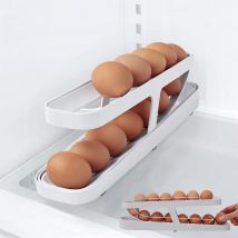 1/2/3Pcs Automatische Roll Ei Halter Doppel-schicht Kühlschrank Ei Spender Kühlschrank Küche Lebensmittel platzsparende Lagerung Organizer