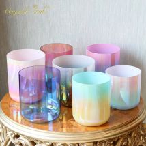 CrystalSoul 432Hz Dazzling Gradient alchemy crystal singing bowl with accessories and Bag