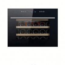Mini Slim LED Light 24-Bottle Wine Cooler Single-Temperature Thermoelectric Air Cooling Glass Material Refrigeration Equipment