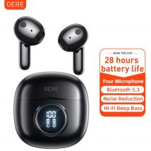 QERE-E40 cuffie Wireless, auricolari Bluetooth, 5.3, microfono TWS HD, Driver da 13mm, bassa latenza da 60ms, 4 microfoni, chiamata ENC, nuovo