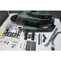 Dzwonek w rozmiarze 600, skala UH-1N, kadłub, pokrywa helikoptera RC, obudowa z włókna szklanego, model Heli