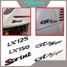Für Piaggio Vespa GTS Super Sprint LX 3D Logo Aufkleber Motorrad Zubehör Aufkleber Teil S GTS 300 LX 150 LX 125 300 250 200 150 125