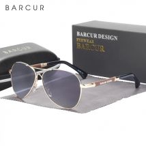 BARCUR Design Memery Frame Sonnenbrille Polarisiert Für Männer Sonnenbrille Frauen Pilot Gradient Lens Brillen Spiegel Shades