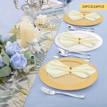 410 Stainless Steel Charger Plates Set of 24 Chargers for Dinner Plates Round Chargers for Wedding Silver/Gold