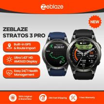 Nowy inteligentny zegarek GPS Zeblaze Stratos 3 PRO z 1,43-calowym wyświetlaczem HD AMOLED i wbudowanym GPS Bluetooth do rozmów telefonicznych dla mężczyzn