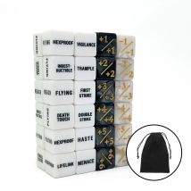 48 Pcs Abilities Keywords Counters Creature Stats Buff Tokens Dice Set for Magic The Gathering MTG TCG Card Games Accessories