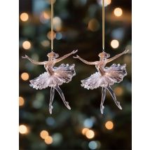 New Acrylic Sparkling Ballerina Christmas Ornament Easter Painted Car Bunny Keychain For Christmas Tree Decoration