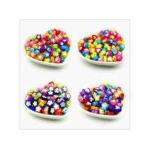 50pcs Beautiful Mixing Color Acrylic Beads for Jewelry Making DIY , Stars, Flowers, Butterflies, Heart Shapes