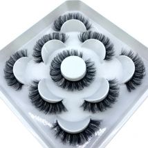 5 Pairs Fluffy Lashes 8-25mm 3D Mink Lashes Long Thick Natural False Eyelashes Wholesale Lashes Vendors Makeup Mink Eyelashes