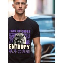 "Entropy Raccoon" Cotton Men's T-Shirt The Horrors Are Never Ending Yet I Remain Silly Tshirt Funny Japanese Style Frog Tee
