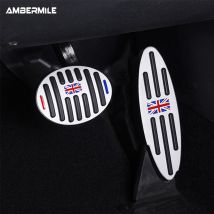 AMBERMILE Auto AT Fußstütze Gas Bremse Kupplung Pedal Abdeckung für BMW Mini Cooper JCW S R55 R56 R60 R61 F54 F55 F56 F60 Auto Zubehör