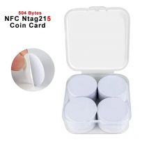 5YOA 20 szt. 50 szt. 13.56MHz Ntag215 NFC Monety Karty Samoprzylepne Identyfikatory 504 Bajty ISO/IEC 14443 A 25mm Wodoodporne PVC 215 Tag