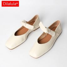 Dilalula Größe 34–40, lässige flache Schuhe für Damen, weiches Echtleder, niedliche Schleife, niedrige Absätze, Schuhe 2025, Frühling, Ballett, Büro, Damenkleid