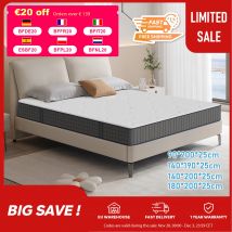 Materasso con molle insacchettate 25 cm H3 - 7 zone con schiuma diatomea e supporto ortopedico