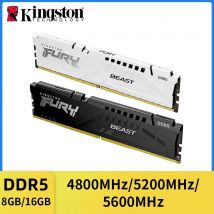 Pamięć Kingston Fury Beast DDR5 16 8GB 4800 5200 5600MHz Desktop dla AMD Intel CPU Płyta główna Pamięć RAM 288 PIN moduł pamięci