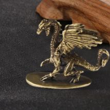 Messing Flugsaurier Drachen Ornament fliegende Drachen Skulptur kleine Tee Haustier Miniaturen Figuren für Auto Bücherregal Desktop Teestube