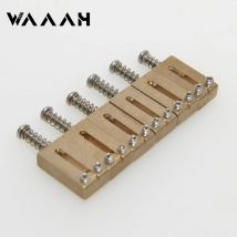 Electric Guitar Bridge Saddles Brass A Set of 6pcs 10.5MM Tremolo Parts for ST Guitar Replacement
