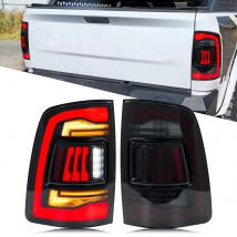 Zestaw tylnych lamp LED do Dodge Ram 1500 2500 3500 2009-2018 4. generacji, sekwencyjne kierunkowskazy, dynamiczna animacja, czarne lampy tylne