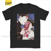 Männer der Suehiro Maruo T-Shirt Auge Lecken T Shirts Verrückte Baumwolle Tees Kurzarm Halloween Tops 4XL 5XL Horror Comics klassische