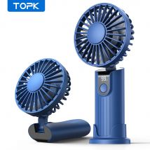 Topk 5000mah Mini tragbarer Lüfter USB wiederauf ladbarer Hand ventilator, kleiner Taschen ventilator 3 Geschwindigkeiten mit Lanyard & Basis, USB-Tisch ventilator faltbar