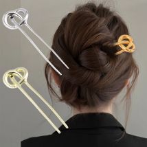 European American Edelstahl U-förmige Haarnadel Frauen Metall Haar Sticks High-end-Knoten Vielseitig Temperament Haar Zubehör