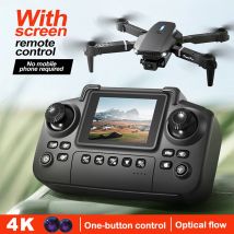 Nuevo Control remoto de Dron E88 con pantalla 4K cámara Dual localización de flujo óptico 2,4G RC Quadcopter Drones de despegue de un botón