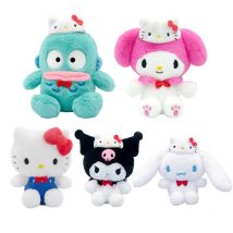 Sanrio KT Hut Serie Anime Plüsch Kuromi Cinnamoroll My Melody Hangyodon Mode Boutique Puppe Plüsch Puppen Kinder Geschenke Spielzeug