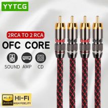 YYTCG 1 Paar RCA Audio Kabel 2 RCA auf 2 RCA Interconnect Kabel HIFI Stereo 4N OFC Stecker auf Stecker Für Verstärker DAC TV Auto Audio