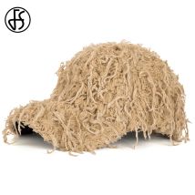 FS Fashion Khaki Beige Baseball Caps For Men Luxury Long Tassel Women Hat Brand Designer Hats Streetwear Hip Hop Cap Bone 2026