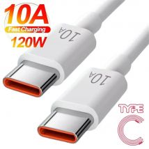 Cavo da 10A da tipo C a tipo C 120W Caricatore per telefono con ricarica super veloce Cavo dati USB C per Samsung Xiaomi Huawei Cavo di ricarica rapido