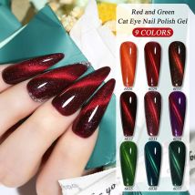 Arte Clavo Neue Cat Eye Magnetische Gel Polnisch Grün Rot Semi Permanent Soak Off UV LED Glitter Nägel Magnet Stick Nail art Polnisch