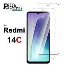 Screen Protector for Redmi 14C 6.88 inch Tempered Glass Crystal HD 9H Transparent Anti Scratch Case Friendly High Aluminum
